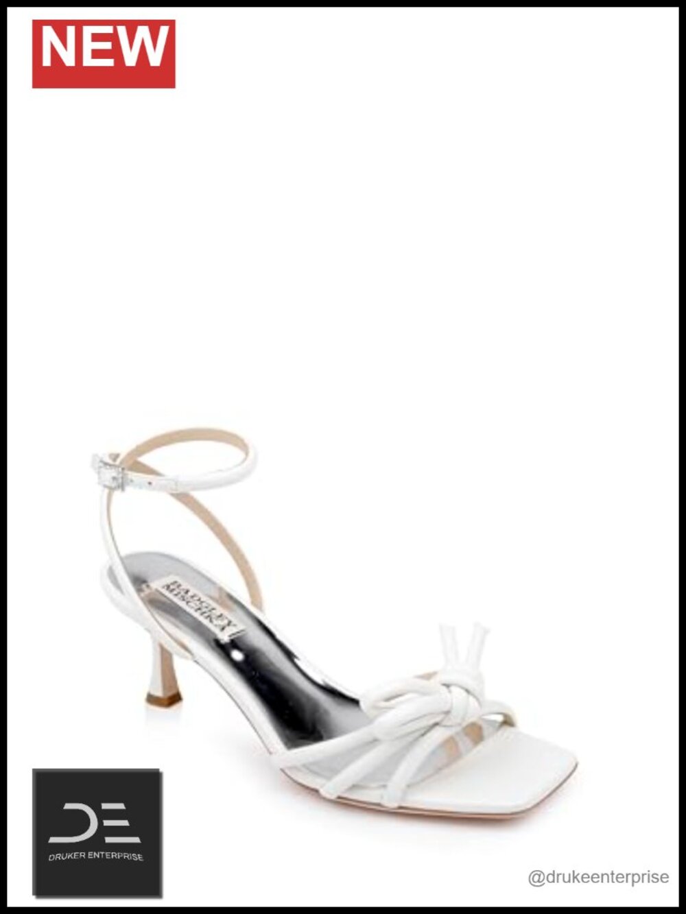 Badgley Mischka Loyalty Kitten Heel Sandals Women's Ankle Strap Leather